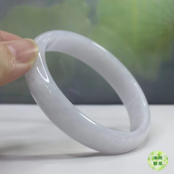 天然A貨翡翠玉器玉鐲 紫羅蘭底色清新脫俗 - Image 5