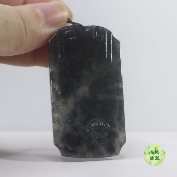 天然A貨玉器烏雞種翡翠仿古玉吊墜 - Image 7