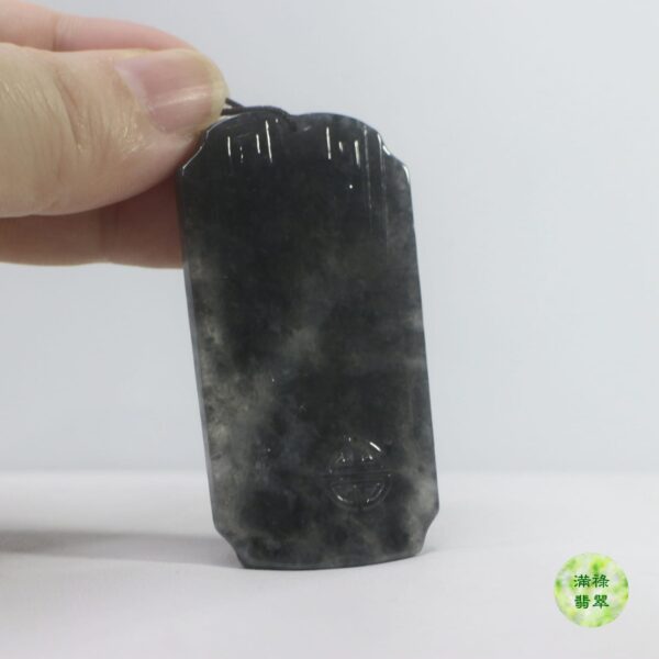 天然A貨玉器烏雞種翡翠仿古玉吊墜 - Image 6