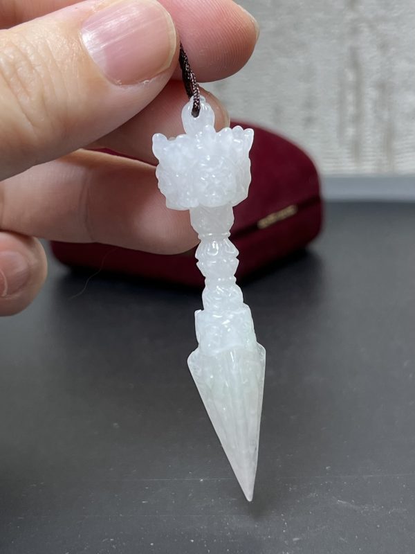 翡翠玉器佛教法器普巴金剛杵玉吊墜 大威護持力法器 若能隨身配帶 則如同本尊相隨無別 - Image 7