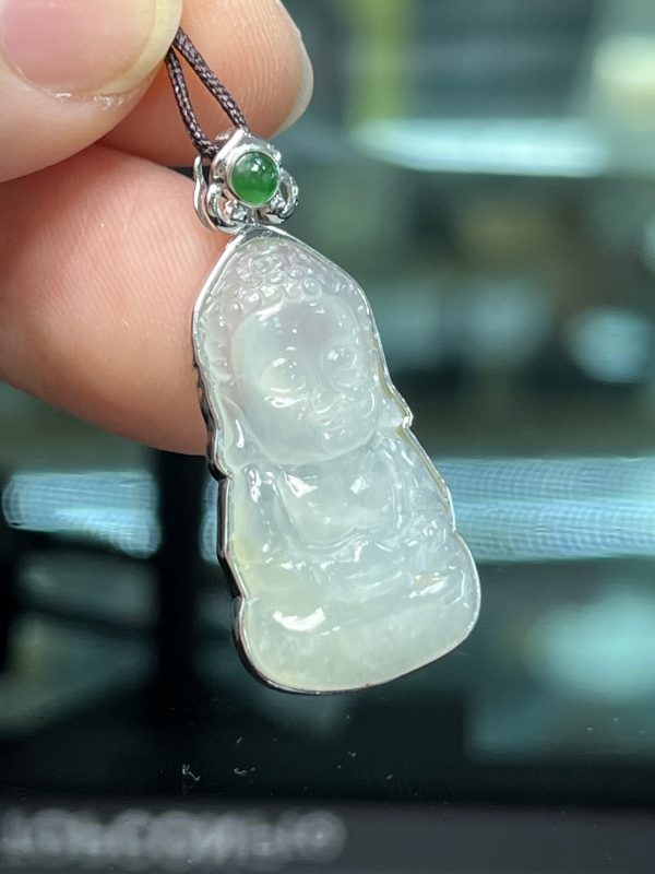 18k翡翠A貨玉器寶寶佛翡翠吊墜 萌化人心的外表 心中卻藏有大智慧 - Image 5