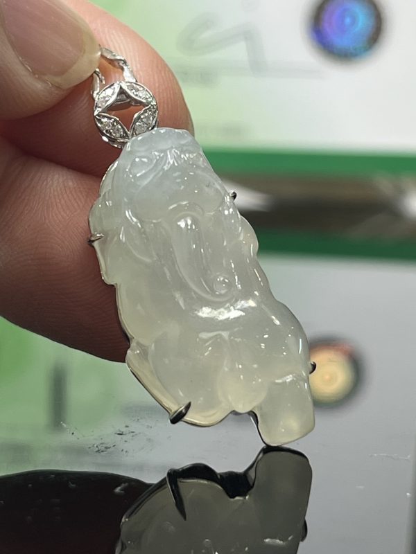18k翡翠A貨玉器貔貅翡翠吊墜 貔貅一直被認為是招財帶來好運的吉祥瑞獸 - Image 5