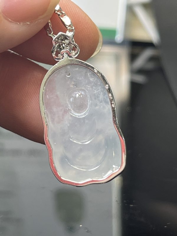 18k翡翠A貨玉器普賢菩薩翡翠吊墜 萌萌佛陀 工藝精美 普賢菩薩 是佛門中的行者 - Image 9