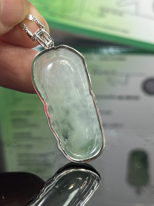 18k翡翠A貨玉器龍牌翡翠吊墜 造型威嚴霸氣 盡顯王者風範 男女都適合佩戴 - Image 8