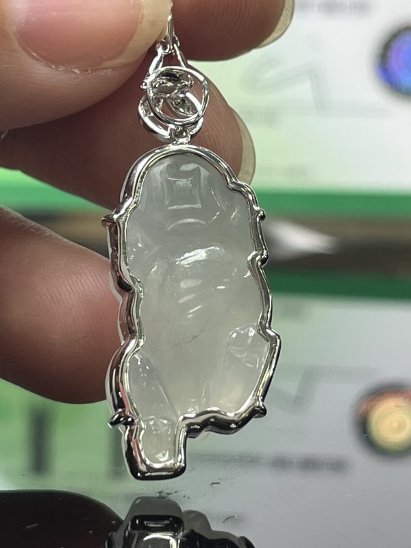 18k翡翠A貨玉器貔貅翡翠吊墜 貔貅一直被認為是招財帶來好運的吉祥瑞獸 - Image 8