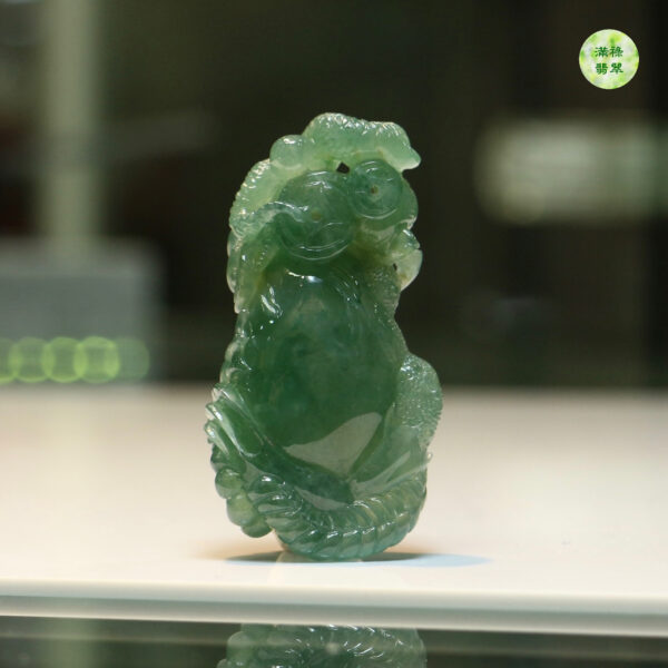翡翠A貨玉器五毒翡翠吊墜 民間傳說 將翡翠飾品雕刻成五毒的圖案 用於辟邪 - Image 9