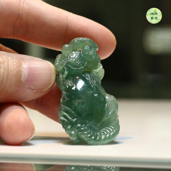 翡翠A貨玉器五毒翡翠吊墜 民間傳說 將翡翠飾品雕刻成五毒的圖案 用於辟邪 - Image 8
