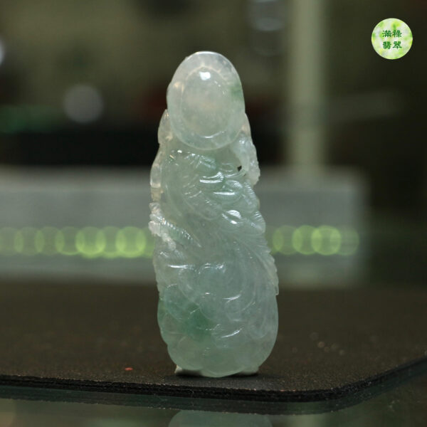 翡翠A貨玉器鳳凰翡翠吊墜 鳳凰是我國古代傳說中的神鳥寓意生生不息 薪火相傳 子孫滿堂 勇敢堅強 - Image 3