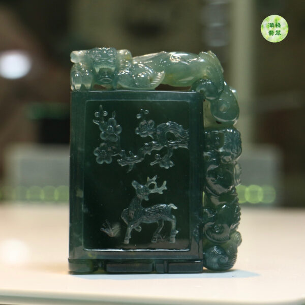 翡翠A貨玉器一路平安翡翠吊墜 作品獲十四屆中國神工獎優秀獎 鏤空構圖優美 做工極緻 - Image 4