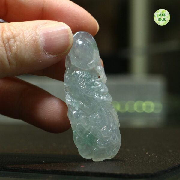 翡翠A貨玉器鳳凰翡翠吊墜 鳳凰是我國古代傳說中的神鳥寓意生生不息 薪火相傳 子孫滿堂 勇敢堅強 - Image 7