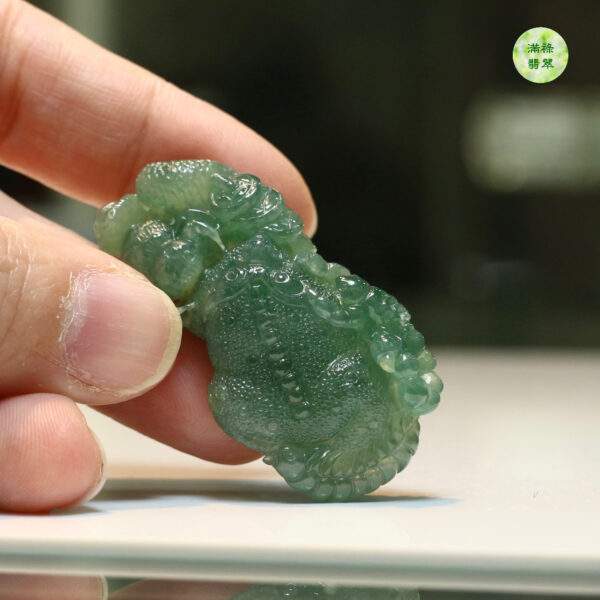 翡翠A貨玉器五毒翡翠吊墜 民間傳說 將翡翠飾品雕刻成五毒的圖案 用於辟邪 - Image 10