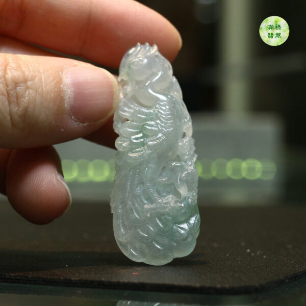 翡翠A貨玉器鳳凰翡翠吊墜 鳳凰是我國古代傳說中的神鳥寓意生生不息 薪火相傳 子孫滿堂 勇敢堅強 - Image 12