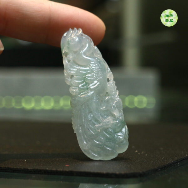 翡翠A貨玉器鳳凰翡翠吊墜 鳳凰是我國古代傳說中的神鳥寓意生生不息 薪火相傳 子孫滿堂 勇敢堅強 - Image 9