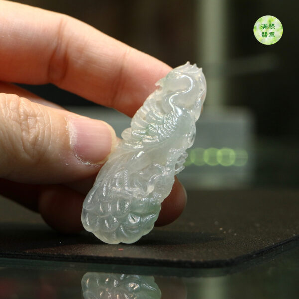 翡翠A貨玉器鳳凰翡翠吊墜 鳳凰是我國古代傳說中的神鳥寓意生生不息 薪火相傳 子孫滿堂 勇敢堅強 - Image 10