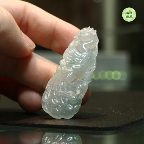 翡翠A貨玉器鳳凰翡翠吊墜 鳳凰是我國古代傳說中的神鳥寓意生生不息 薪火相傳 子孫滿堂 勇敢堅強 - Image 11