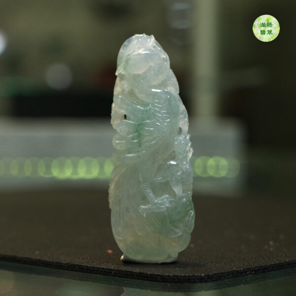 翡翠A貨玉器鳳凰翡翠吊墜 鳳凰是我國古代傳說中的神鳥寓意生生不息 薪火相傳 子孫滿堂 勇敢堅強 - Image 4