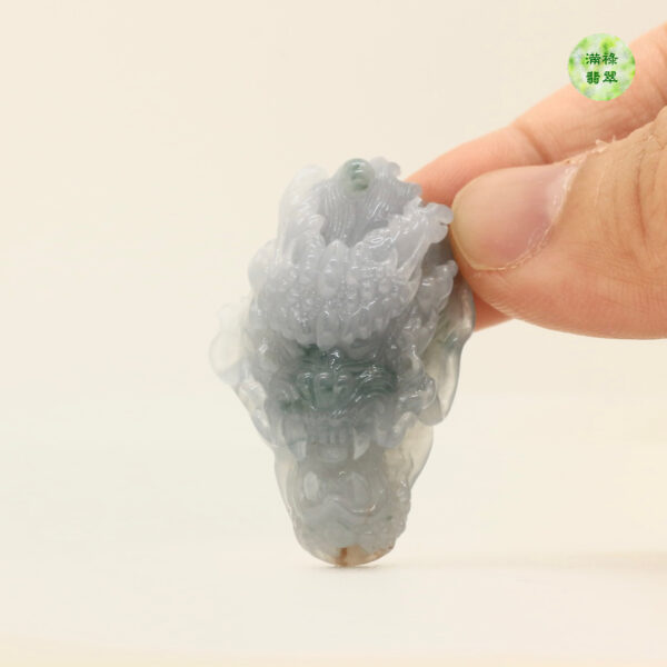 翡翠A貨玉器玉紫羅蘭龍牌翡翠吊墜 一直以來我們都追求優秀追求卓越 希望成爲群龍之首 - Image 8