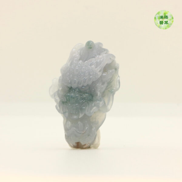 翡翠A貨玉器玉紫羅蘭龍牌翡翠吊墜 一直以來我們都追求優秀追求卓越 希望成爲群龍之首 - Image 3