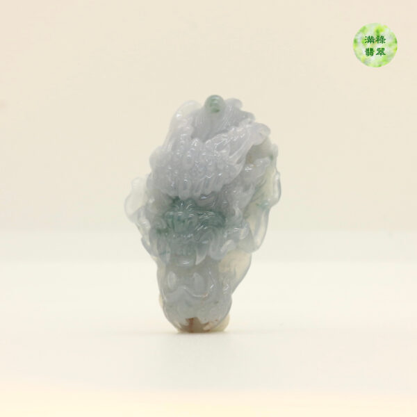 翡翠A貨玉器玉紫羅蘭龍牌翡翠吊墜 一直以來我們都追求優秀追求卓越 希望成爲群龍之首 - Image 2