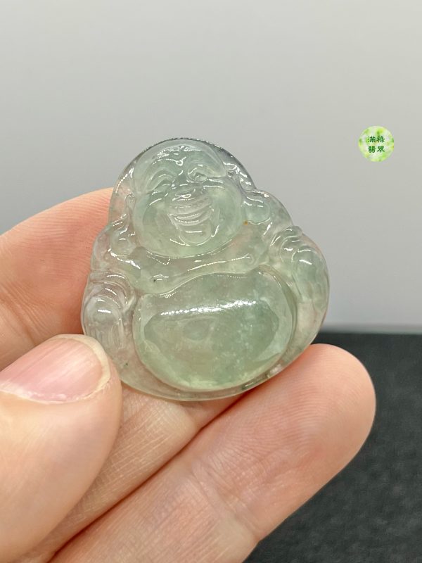 翡翠A貨玉器玉佛公翡翠吊墜 佛諧音福 福澤綿延 佩戴彌勒佛可沾福氣 - Image 2