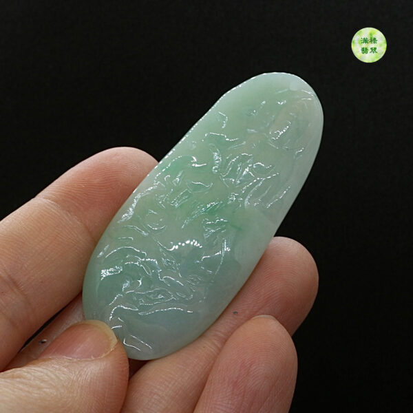 翡翠玉器A貨玉觀音菩薩翡翠玉吊墜 - Image 8