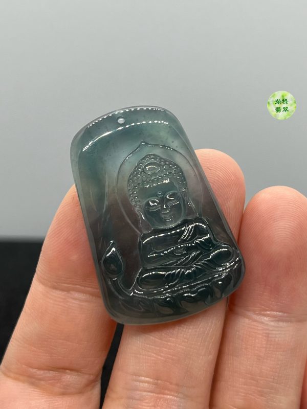 翡翠A貨玉器玉藍水玉佛寶寶佛翡翠吊墜 佛祖嬰兒面相呈現法相 肉嘟嘟臉蛋 很萌很可愛 - Image 6