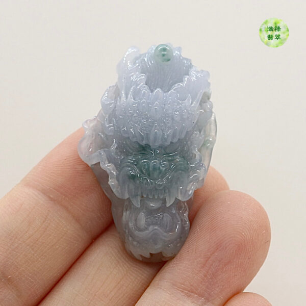 翡翠A貨玉器紫羅蘭龍牌翡翠吊墜舉手投足間盡顯高貴與典雅之氣 - Image 6
