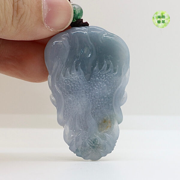 翡翠A貨玉器玉紫羅蘭龍牌翡翠吊墜 龍首往往代表那些能力很強的人才 成爲群龍之首 - Image 8