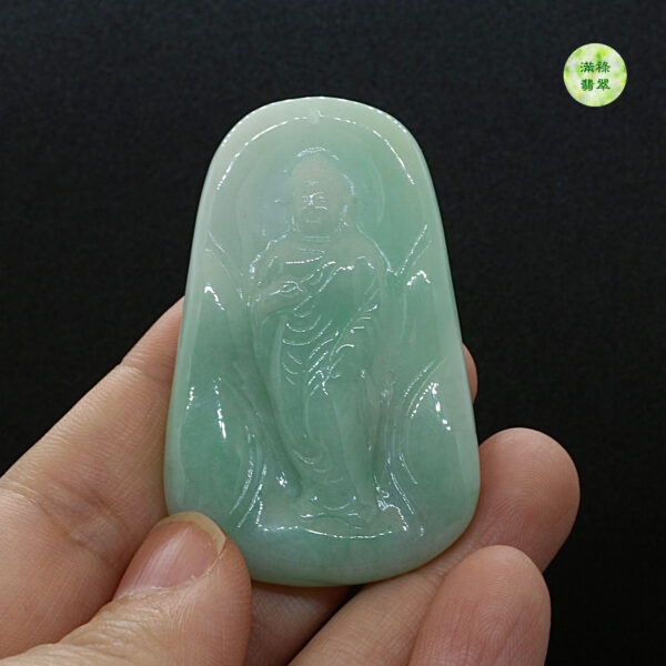 翡翠玉器A貨玉佛祖大日如來釋迦牟尼翡翠玉吊墜 - Image 4