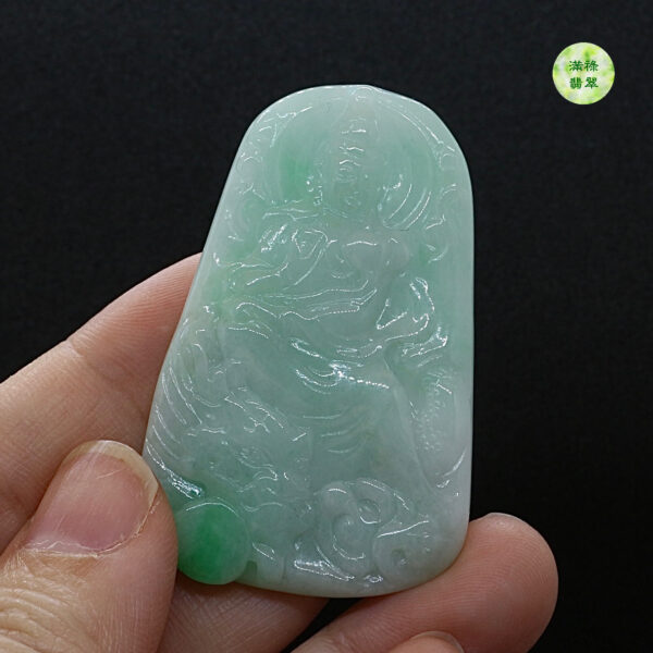翡翠玉器A貨玉觀音菩薩翡翠玉吊墜 - Image 4