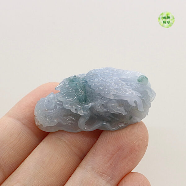 翡翠A貨玉器紫羅蘭龍牌翡翠吊墜舉手投足間盡顯高貴與典雅之氣 - Image 9