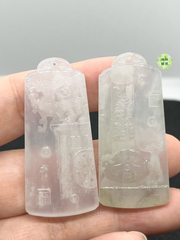 翡翠A貨玉器玉靈獸翡翠吊墜一對 青龍 白虎 朱雀 玄武是四位神話靈獸 是古人崇拜的圖騰 - Image 9