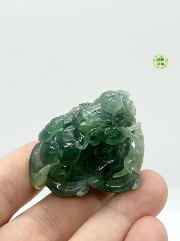 翡翠A貨玉器玉招財貔貅翡翠吊墜 五黃是極其可怕的殺星 但是貔貅可以化解它的兇性 - Image 4