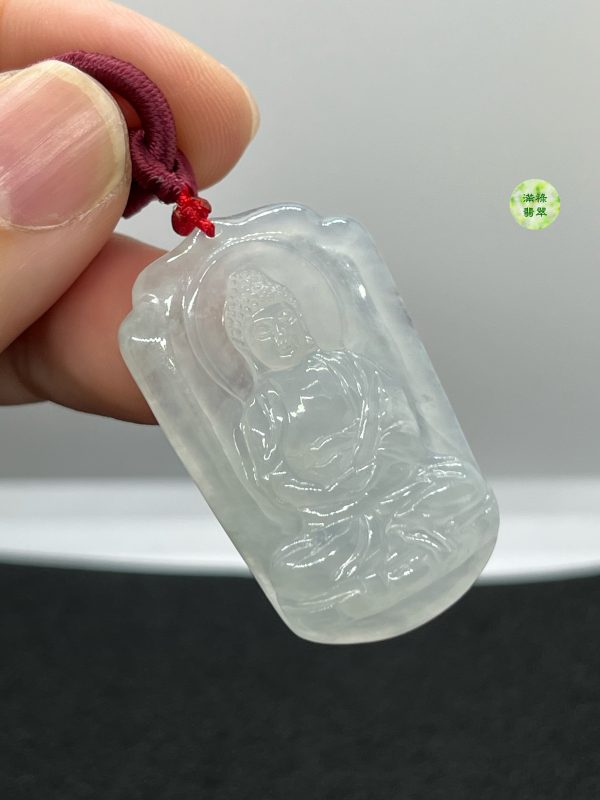翡翠A貨玉器玉佛祖大日如來釋迦牟尼翡翠吊墜  可以讓自己的內心 充滿安寧 暗示自己不再那麼急功近利 - Image 2