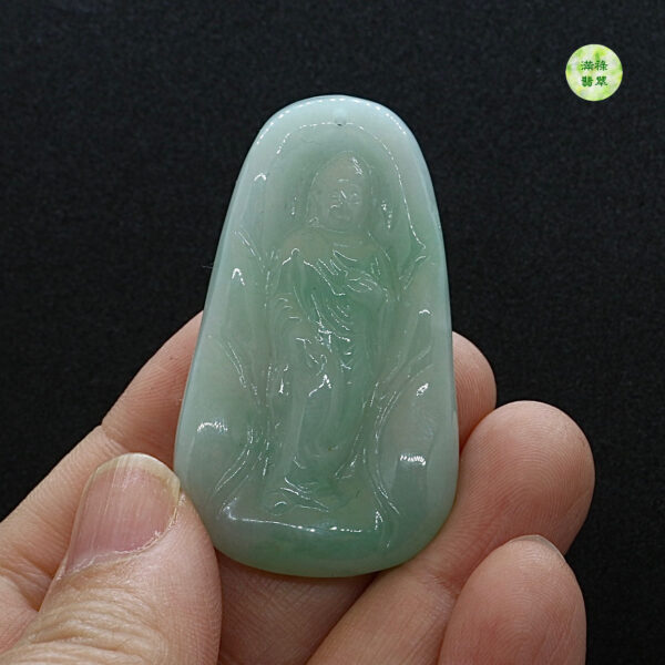 翡翠玉器A貨玉佛祖大日如來釋迦牟尼翡翠玉吊墜 - Image 4