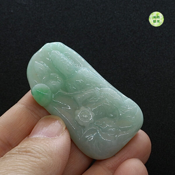 翡翠玉器A貨玉普賢菩薩翡翠玉吊墜 生肖龍蛇守護神 - Image 6