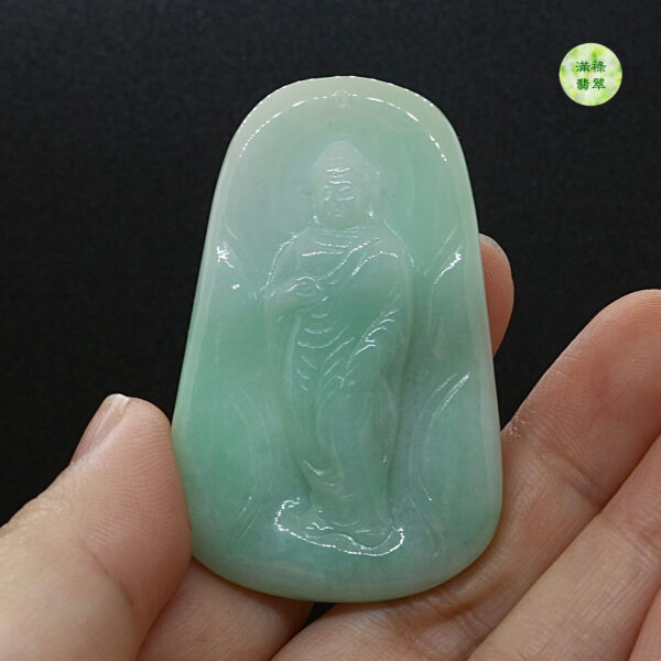 翡翠玉器A貨玉佛祖大日如來釋迦牟尼翡翠玉吊墜 - Image 6