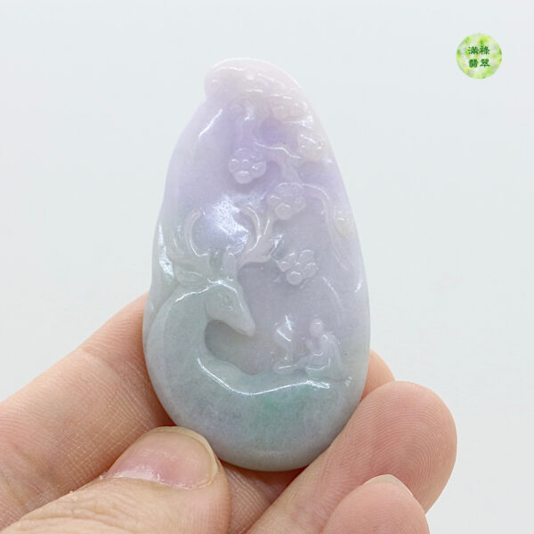 翡翠玉器A貨玉梅花鹿翡翠吊墜 祿鹿 便是祥瑞的鹿 也是富貴的鹿 - Image 5