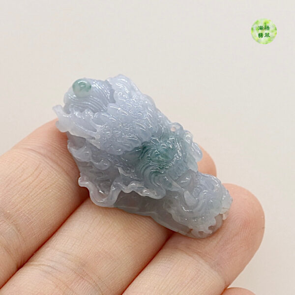 翡翠A貨玉器紫羅蘭龍牌翡翠吊墜舉手投足間盡顯高貴與典雅之氣 - Image 8