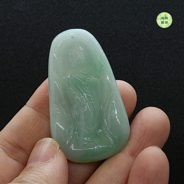 翡翠玉器A貨玉佛祖大日如來釋迦牟尼翡翠玉吊墜 - Image 5