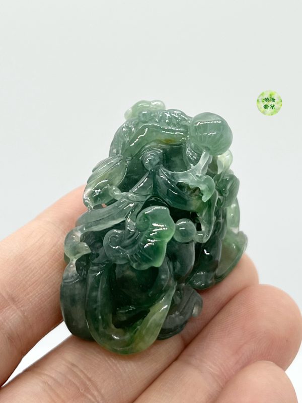 翡翠A貨玉器玉招財貔貅翡翠吊墜 五黃是極其可怕的殺星 但是貔貅可以化解它的兇性 - Image 5