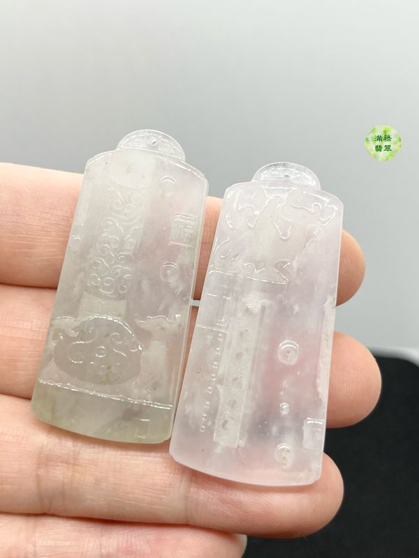 翡翠A貨玉器玉靈獸翡翠吊墜一對 青龍 白虎 朱雀 玄武是四位神話靈獸 是古人崇拜的圖騰 - Image 3