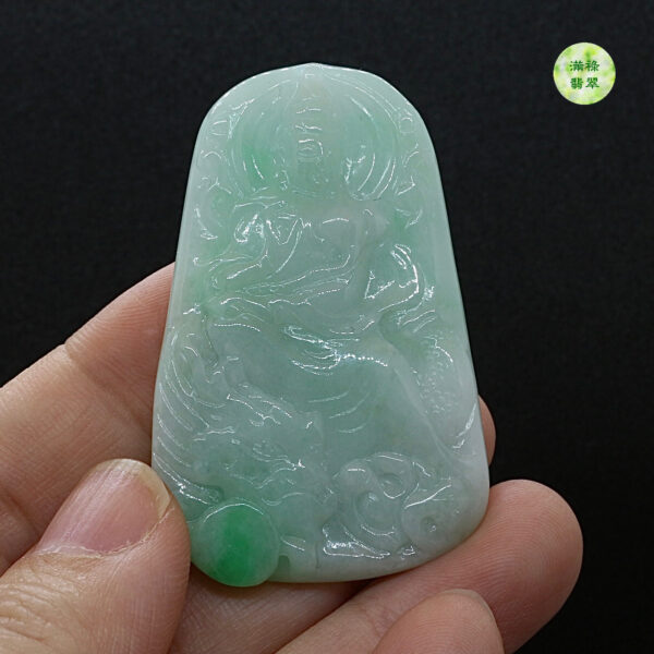 翡翠玉器A貨玉觀音菩薩翡翠玉吊墜 - Image 5