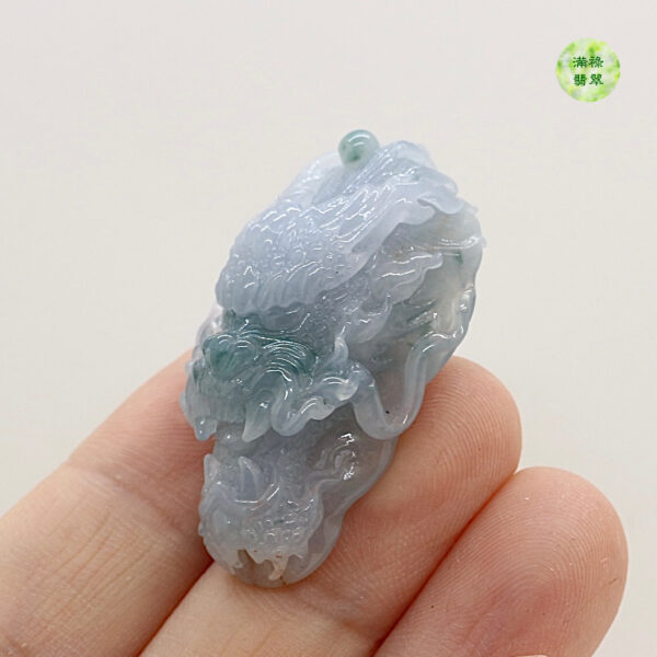 翡翠A貨玉器紫羅蘭龍牌翡翠吊墜舉手投足間盡顯高貴與典雅之氣 - Image 4