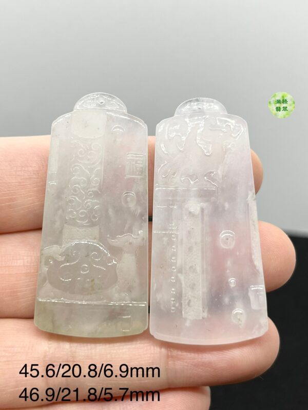 翡翠A貨玉器玉靈獸翡翠吊墜一對 青龍 白虎 朱雀 玄武是四位神話靈獸 是古人崇拜的圖騰