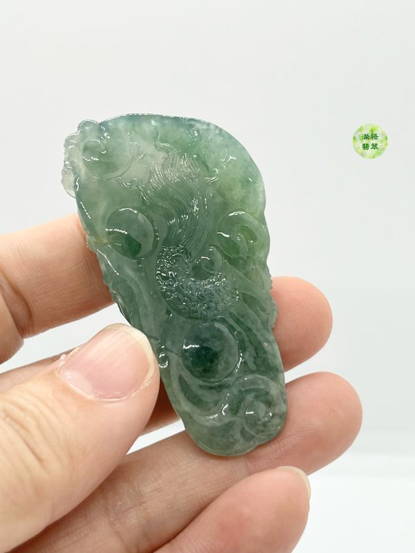 翡翠A貨玉器玉龍牌翡翠吊墜 適合屬雞 屬猴 屬鼠的人佩戴 能催生各方面的運勢 - Image 8