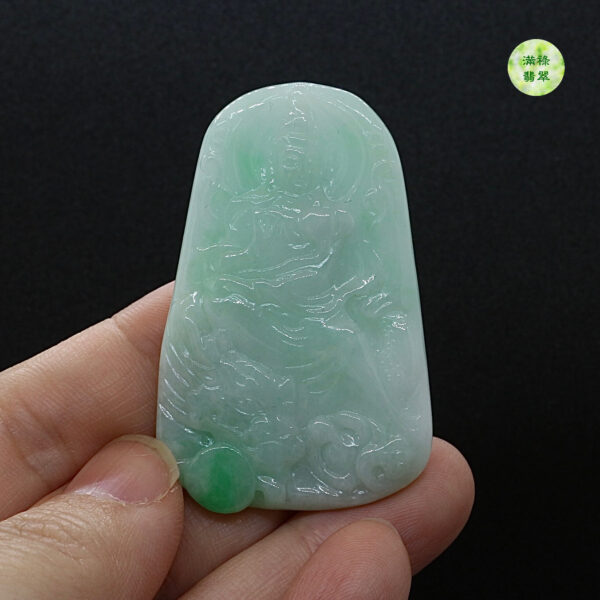 翡翠玉器A貨玉觀音菩薩翡翠玉吊墜 - Image 7