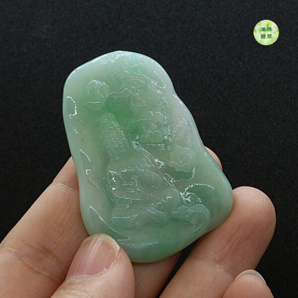 翡翠玉器A貨玉觀音菩薩翡翠玉吊墜 - Image 3