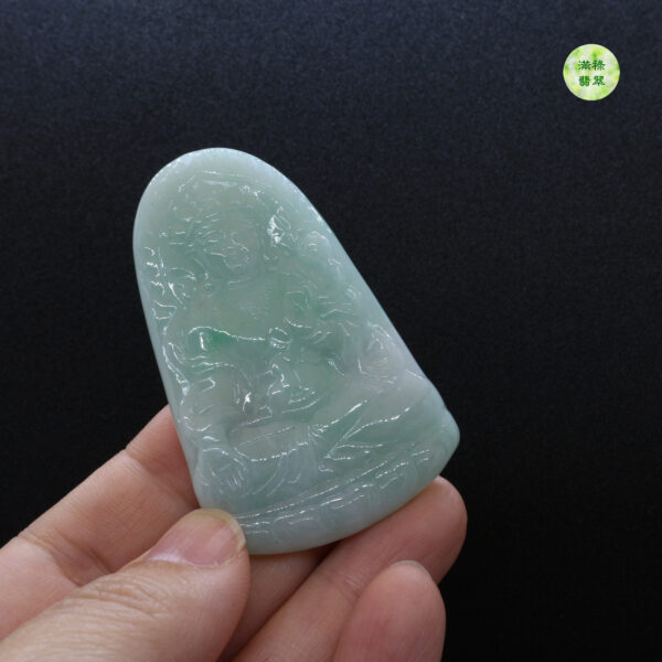 翡翠玉器A貨玉度母觀音菩薩翡翠玉吊墜 - Image 5