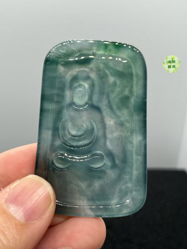 翡翠A貨玉器玉藍水玉佛祖大日如來釋迦牟尼翡翠吊墜 他的慈悲和仁愛 被世人敬仰信奉 - Image 7